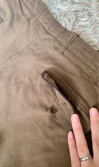 Pantalón marrón largo Massimo Dutti de hombre