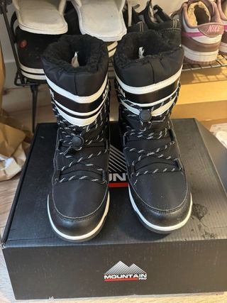 Botas de Nieve Mountain Pro Negras y Blancas