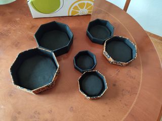 Set 3 Cajas Nido Acolchadas Estampado