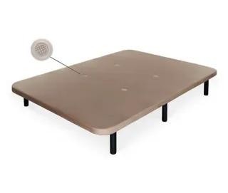 Base tapizada Cama 90x190 Beige/Negro