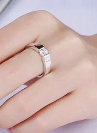 Anillo plata circonita