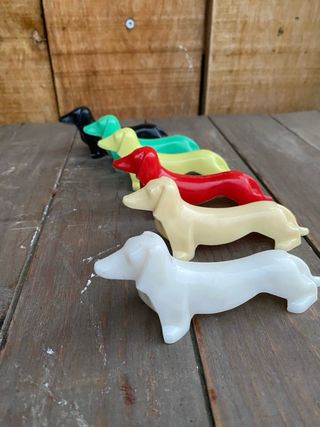 6 Perros Salchicha de  Colores años 60