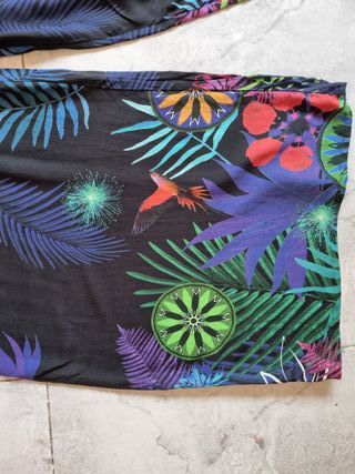 Mono Desigual Largo Estampado Floral Talla L