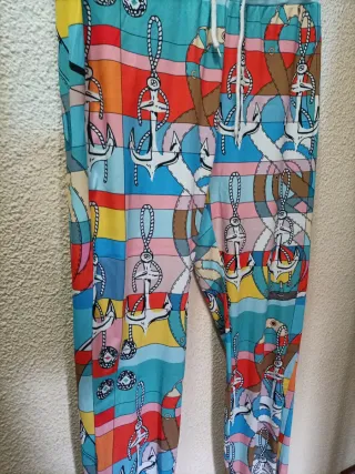 Pantalones mujer estampado náutico
