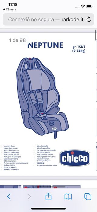 Silla coche Chicco Gr. 1/2/3 (9-36kg)