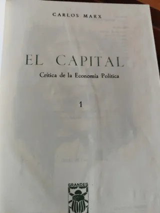 Libros EL CAPITAL CARLOS MARX