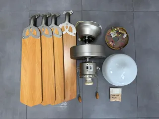 Ventilador de techo madera y metal