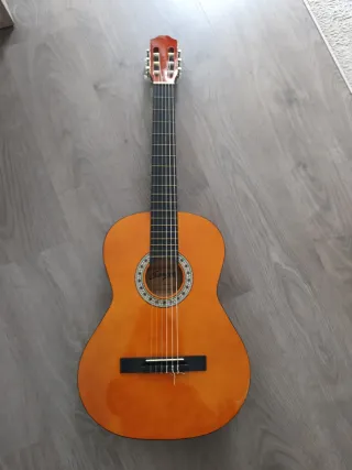 Guitarra Sonora con funda y afinador de tubo.
