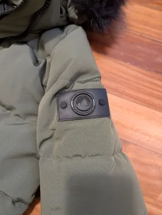 Parka, plumífero, abrigo Superdry verde con capuch