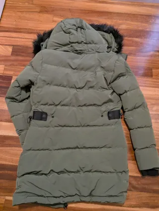 Parka, plumífero, abrigo Superdry verde con capuch