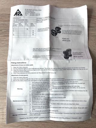 Protecciones patinaje Talla S K2 Athena 3-Set