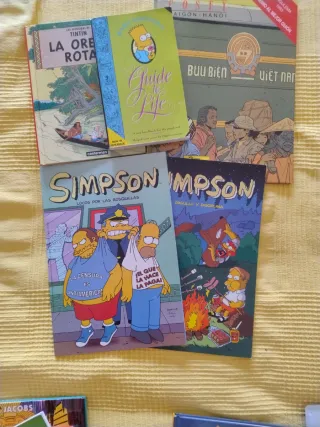 Varios libros comics  Simpson.Asterix, Mortadelo..