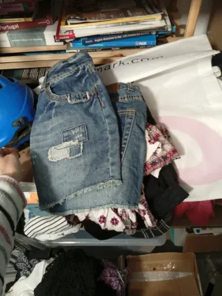 Lote de ropa de talla 36, XS, X Bershka, blanco...