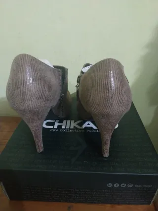 Botines CHIKA1 Marrones Tacón Mujer