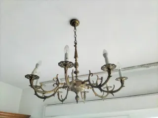 Lámpara de salón de bronce