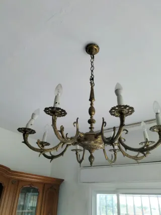 Lámpara de salón de bronce