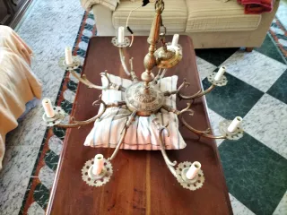 Lámpara de salón de bronce