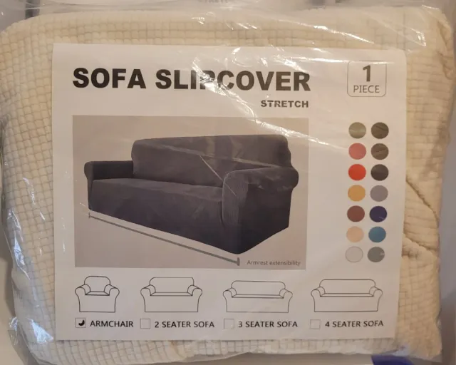 Fundas para sofá 4 y 1 plazas (blanco roto)