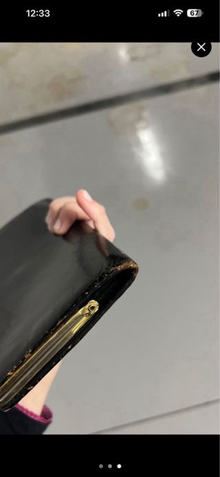 Monedero cartera antiguo negro