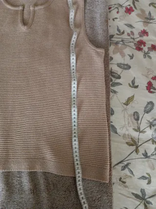 Camiseta sin mangas beige