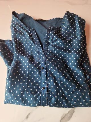 Camisa Massimo Dutti lunares azul