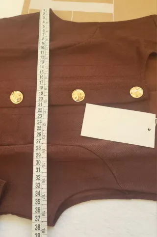 Chaleco Zara Botones Dorados Talla S