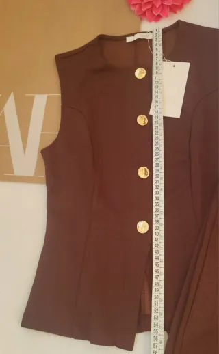 Chaleco Zara Botones Dorados Talla S