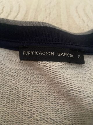 Sudadera Gris Purificación Garcia Logo