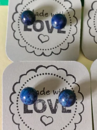 Lote pendientes lapislázuli sin perforar