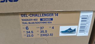 ASICS GEL CHALLENGER 14 Azul n 37 y 37.5 Nuevas