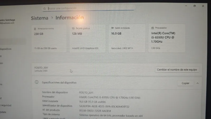 Dell Latitude 5490 Negro afbeelding 3
