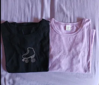 Lote 2 Camisetas Patinaje Artístico Niña Talla 5