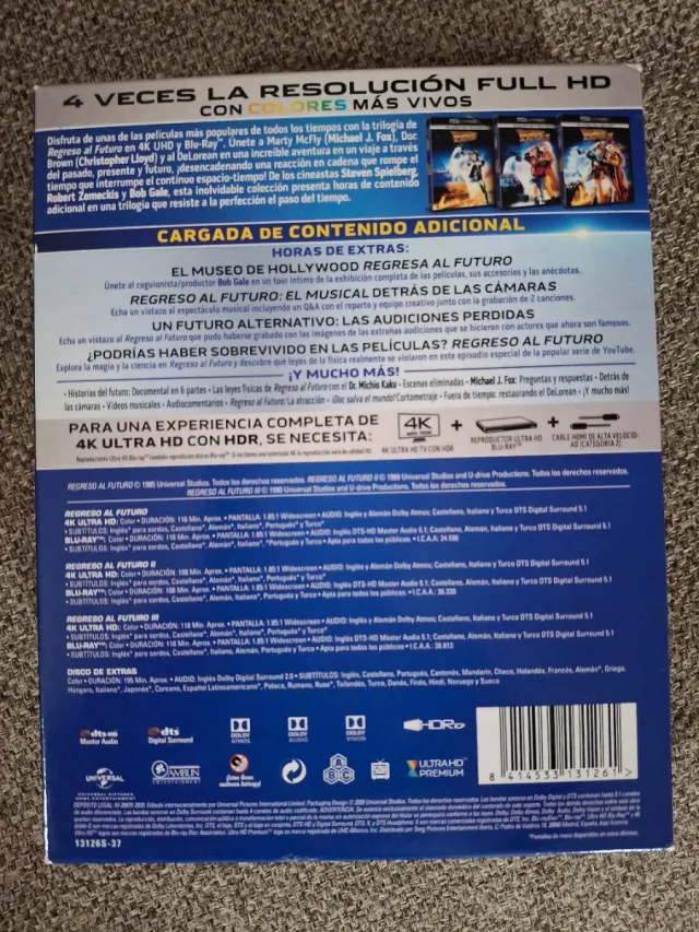 Regreso al Futuro Trilogía 4K Blu-ray