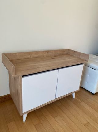 Mobile ingresso / scarpiera legno e bianco