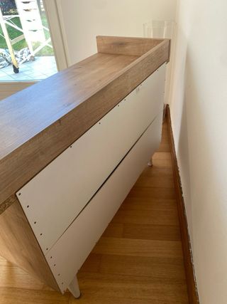 Mobile ingresso / scarpiera legno e bianco