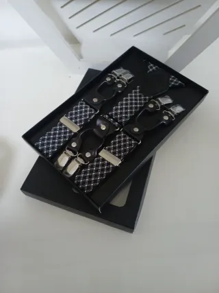 Bretelle uomo con fantasia a rombi