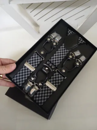 Bretelle uomo con fantasia a rombi