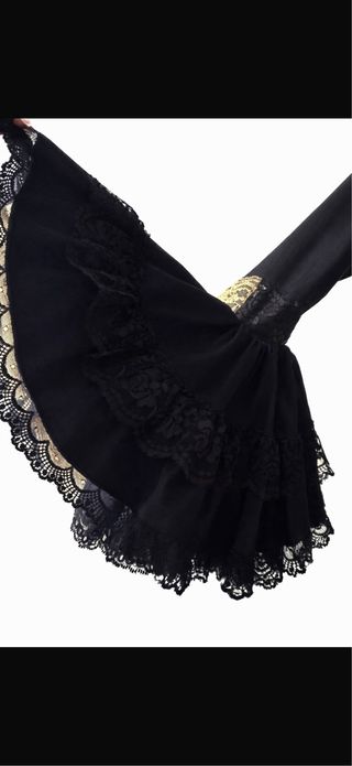 Vestido Negro Aurora Gaviño Flamenco Encaje