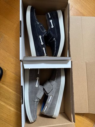 Zapatos Geox ante niño azul