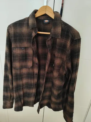 Camisa Dickies cuadros marrón y negro