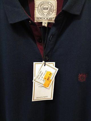 Polo Bendorff. Azul manga larga. 3XL. Sin estrenar