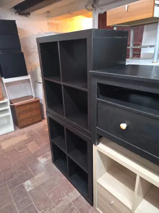 Estantería modular Ikea negra