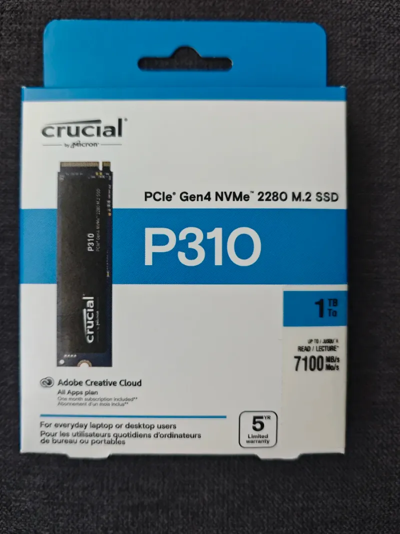 Disco duro Crucial P310 1TB - Sin abrir