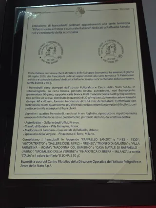 Cofanetto Raffaello Sanzio 500° Anniversario