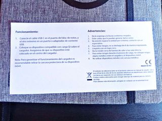 Bloc Notas Bein gris con cargador inalambrico