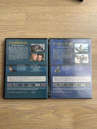 DVD Confidencias y El Viejo y el Mar
