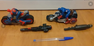 Pack Spiderman y Capitán América con Motos