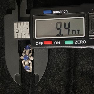 Anillo Plata Zafiro Natural