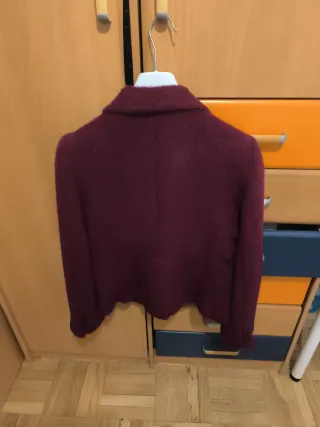 Chaqueta de paño mujer rosa frambuesa