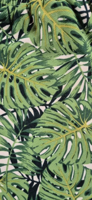 Mango Pantalón Corto Estampado Hojas Talla s